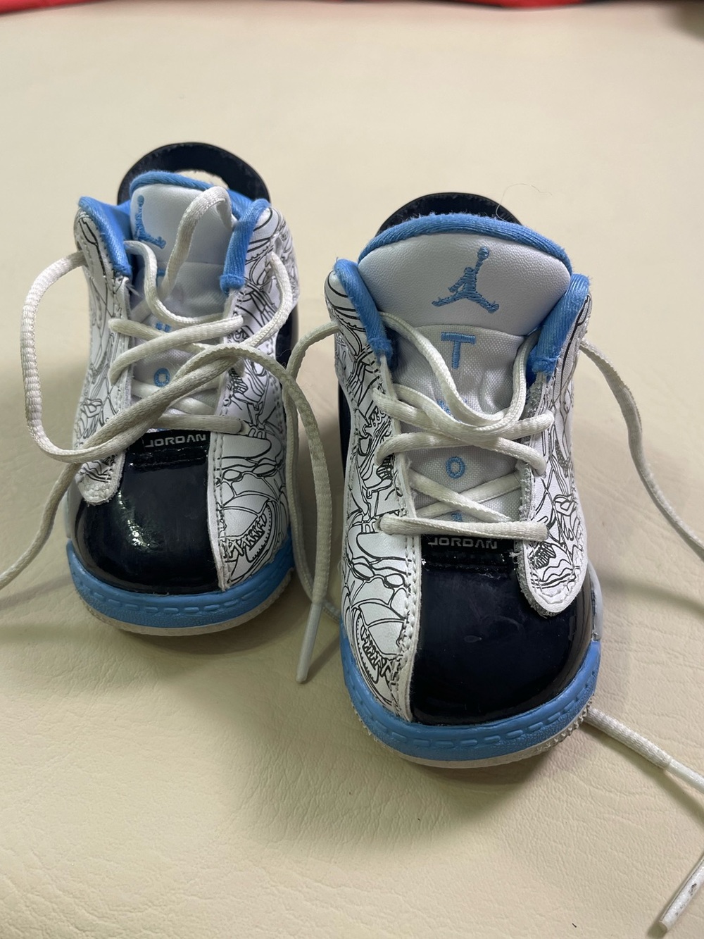 Nike Air Jordan Dub Zero White University Blue Black DV1358-114 toddler Size5C